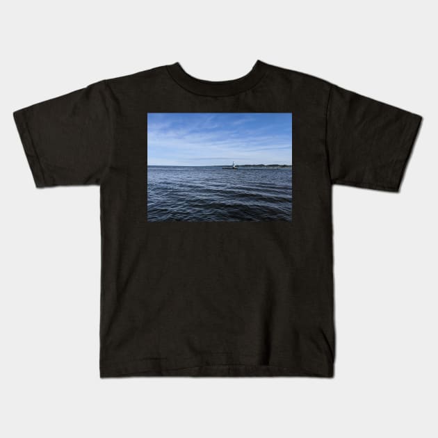 Lake Michigan at Daytime Kids T-Shirt by DJTobyGaming